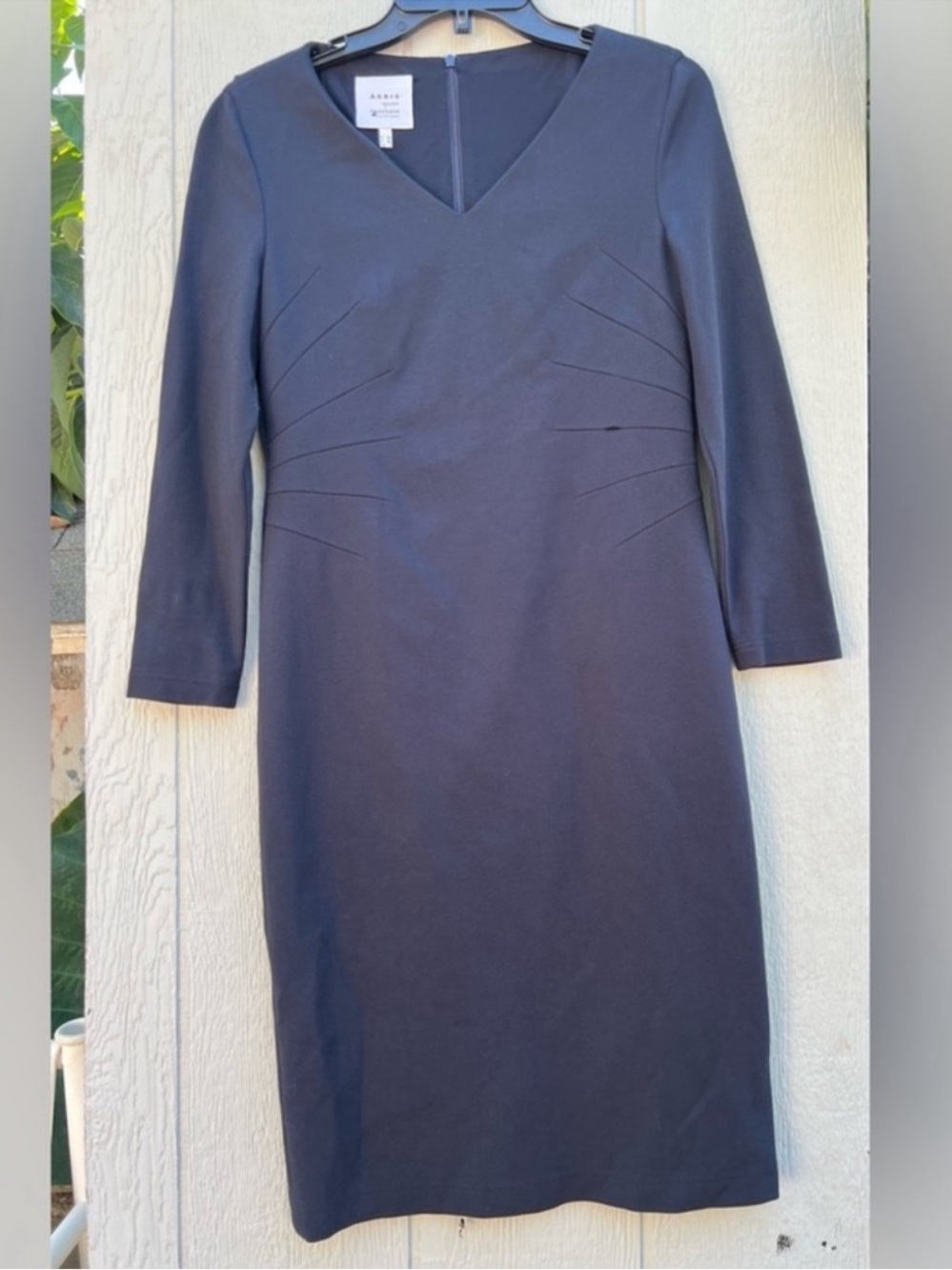 Akris punto long sleeve midi dress